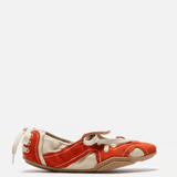Orange shoes, front view