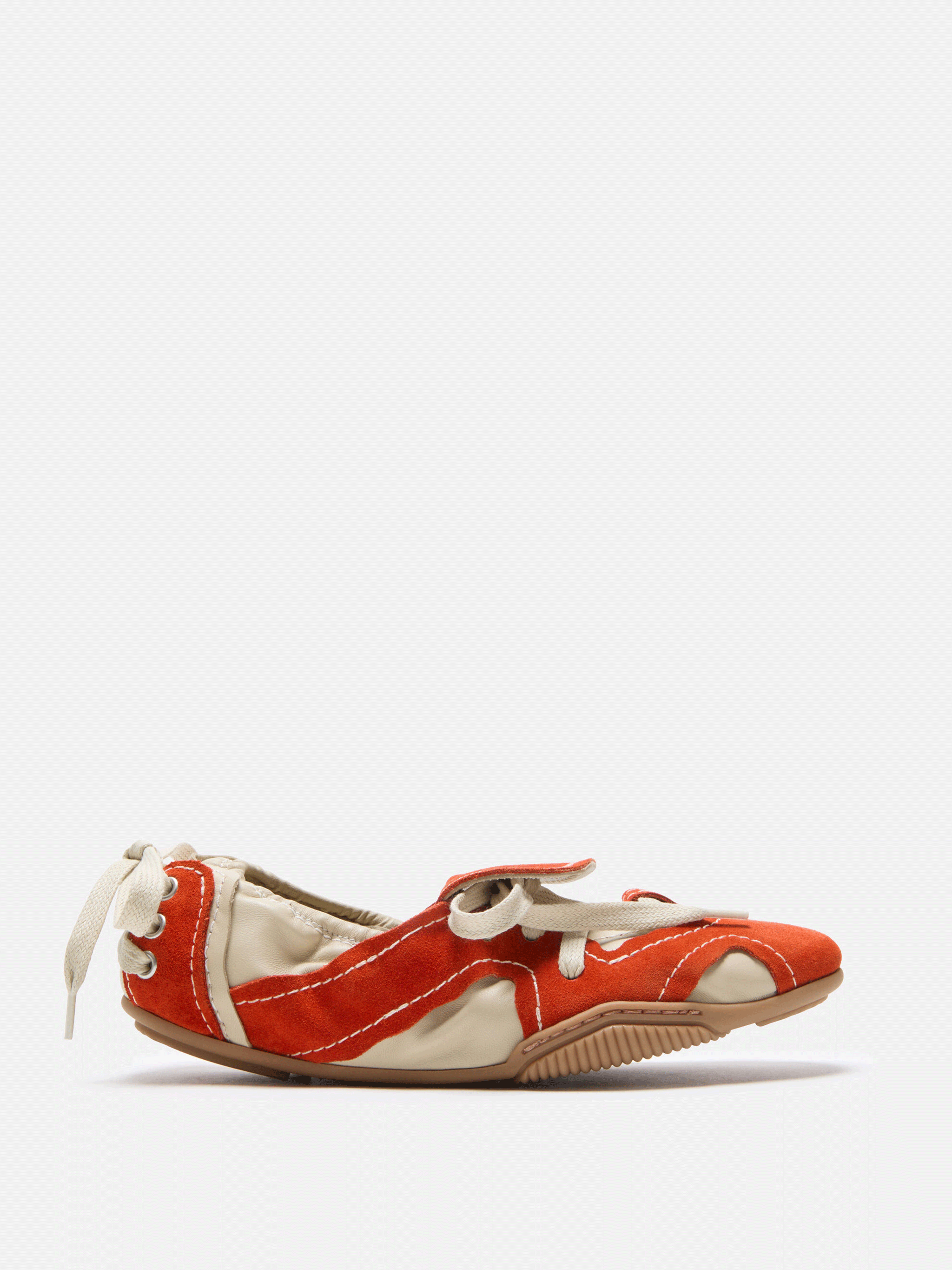 Orange shoes, front view