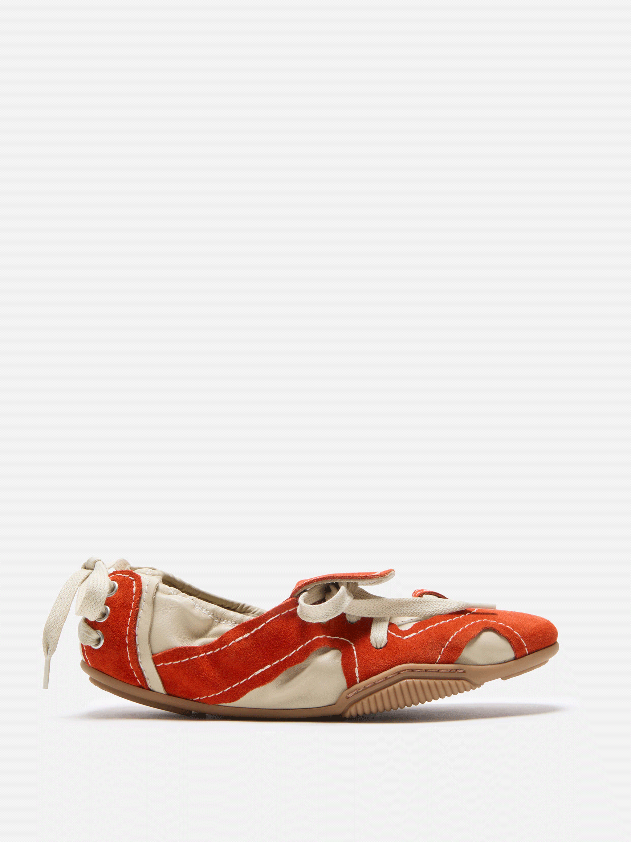 Orange shoes, front view