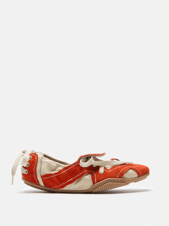 Orange shoes, front view