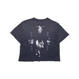 Black t-shirt, back view