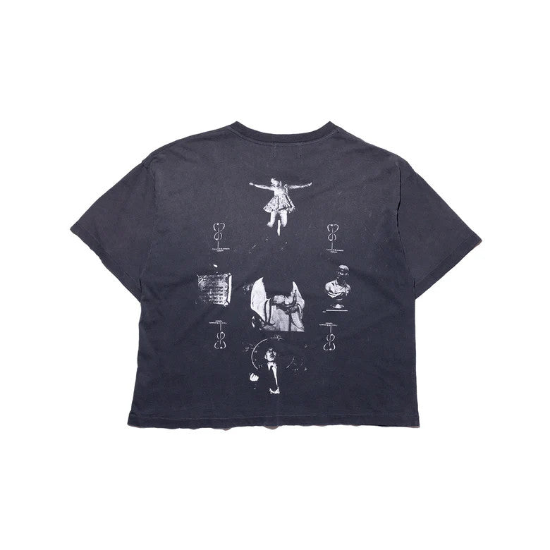 Black t-shirt, back view