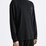 Black t-shirt, full body view