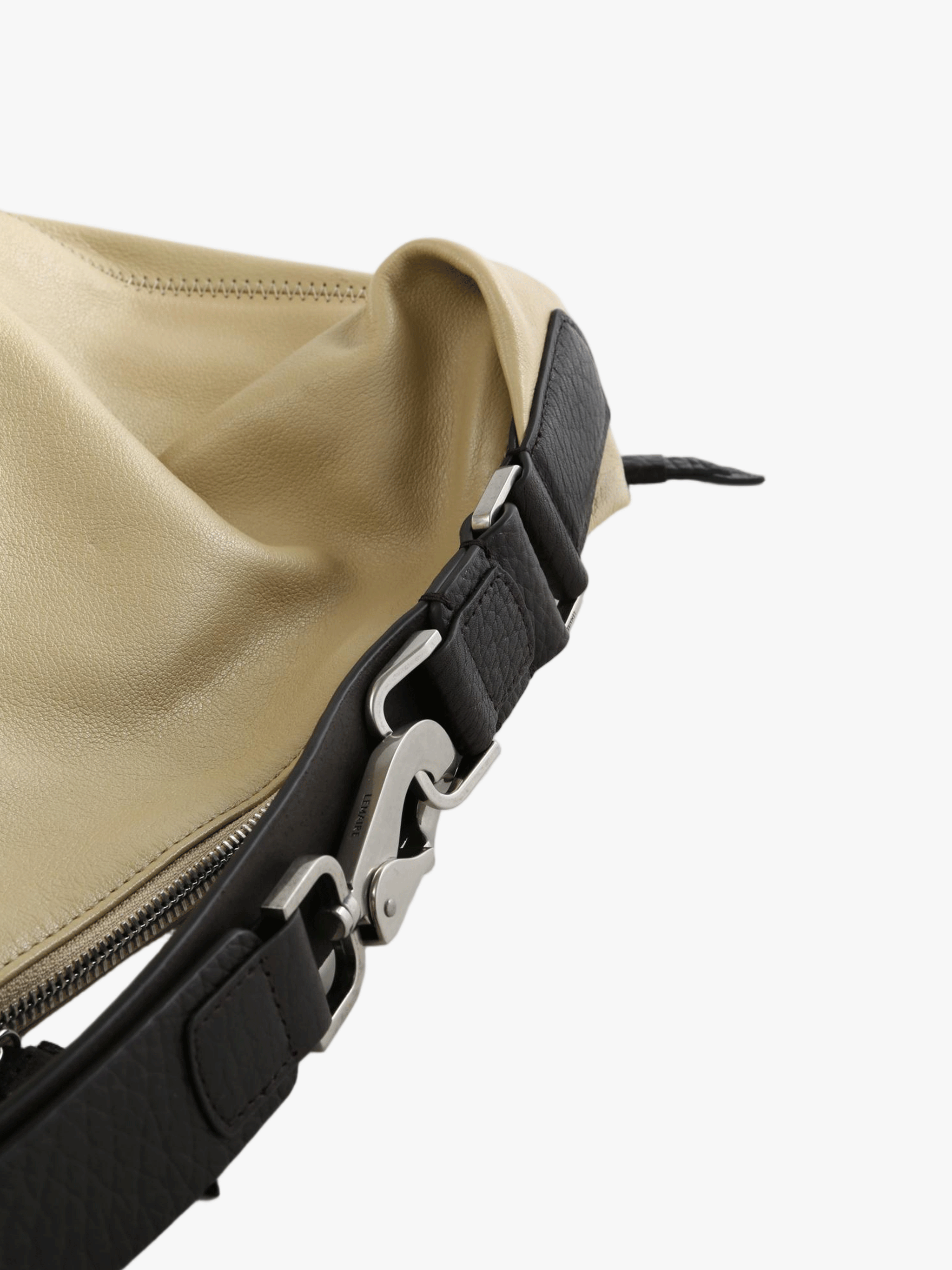 Close up of Tan bag, showing detail
