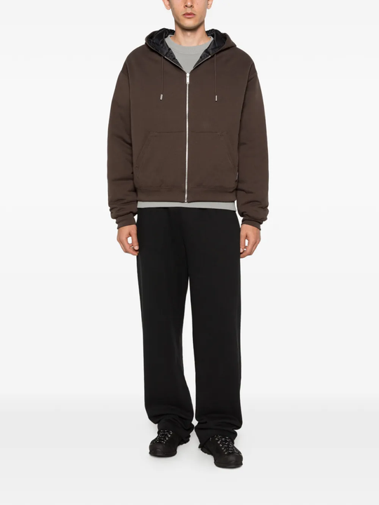 Brown jacket, full body view