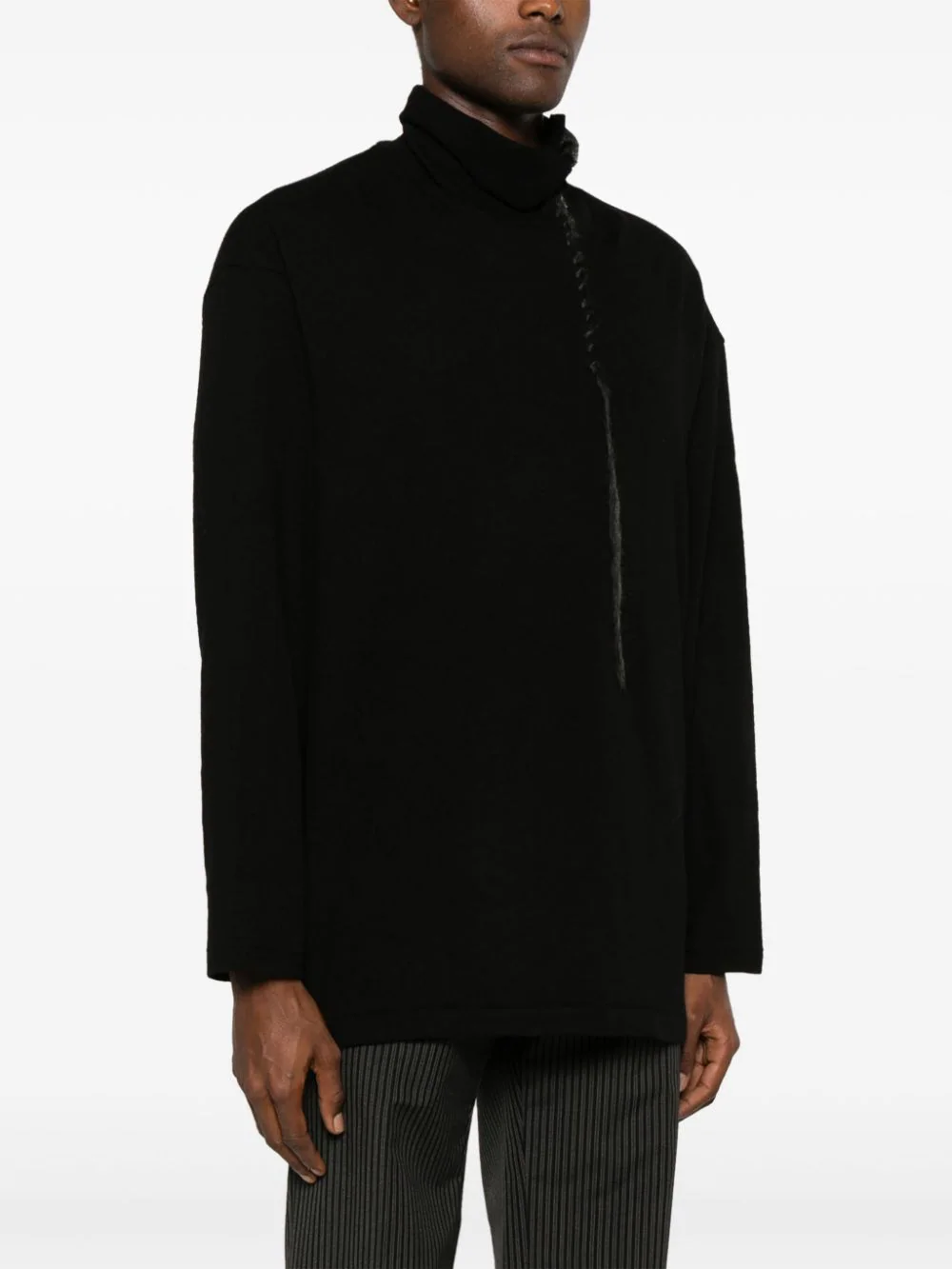 YOHJI YAMAMOTO POUR HOMME - Men Embroidery Turtle Long Sleeve Sweater