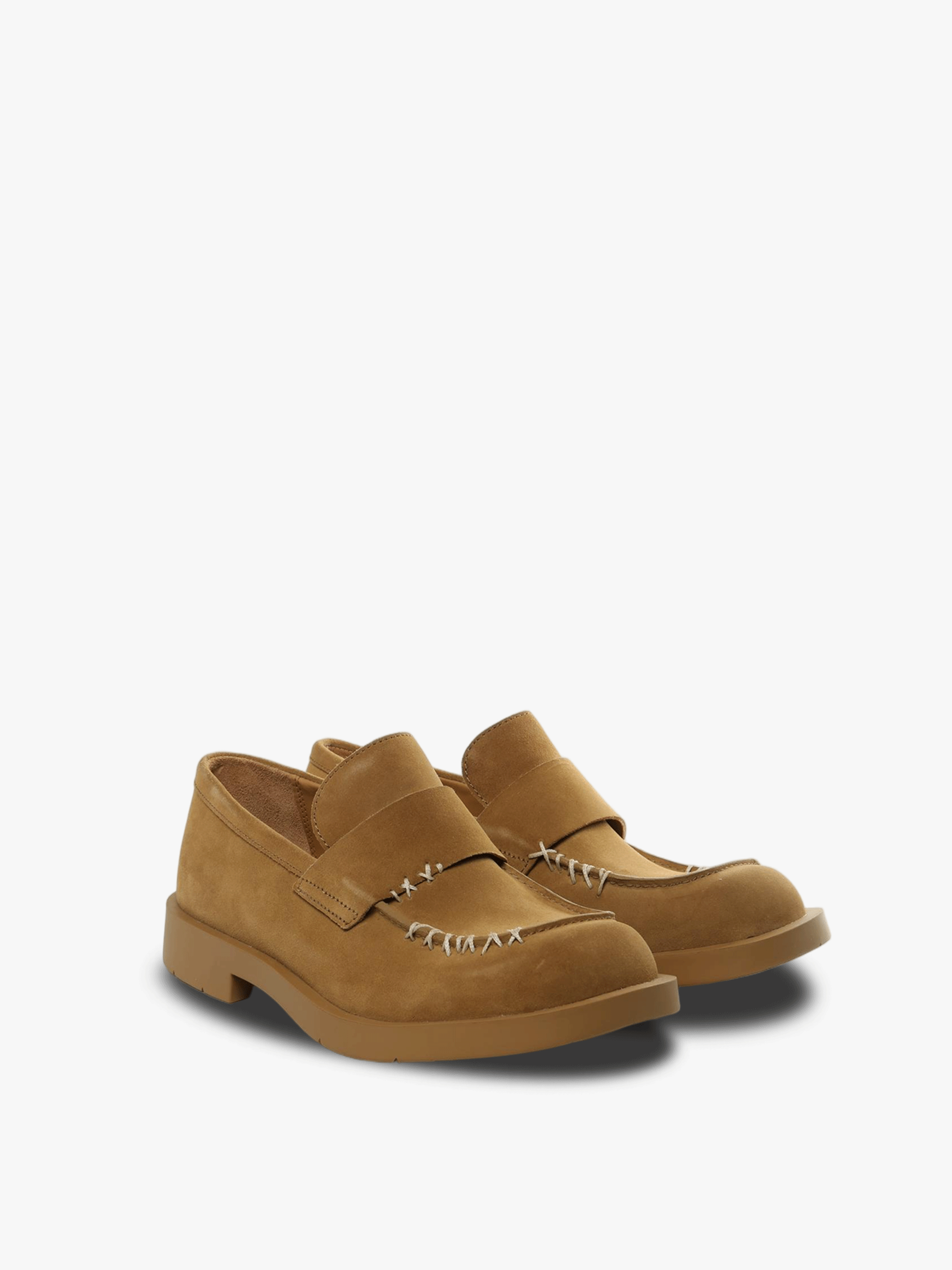 Brown loafers-mules, side view