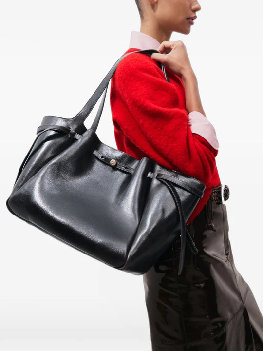 Brown bag, full body view
