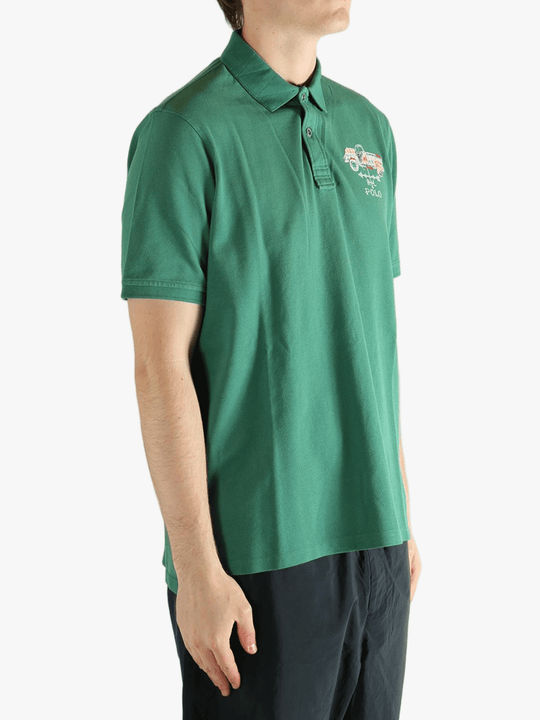 Green t-shirt  worn by a person, showing the t-shirt's fit
