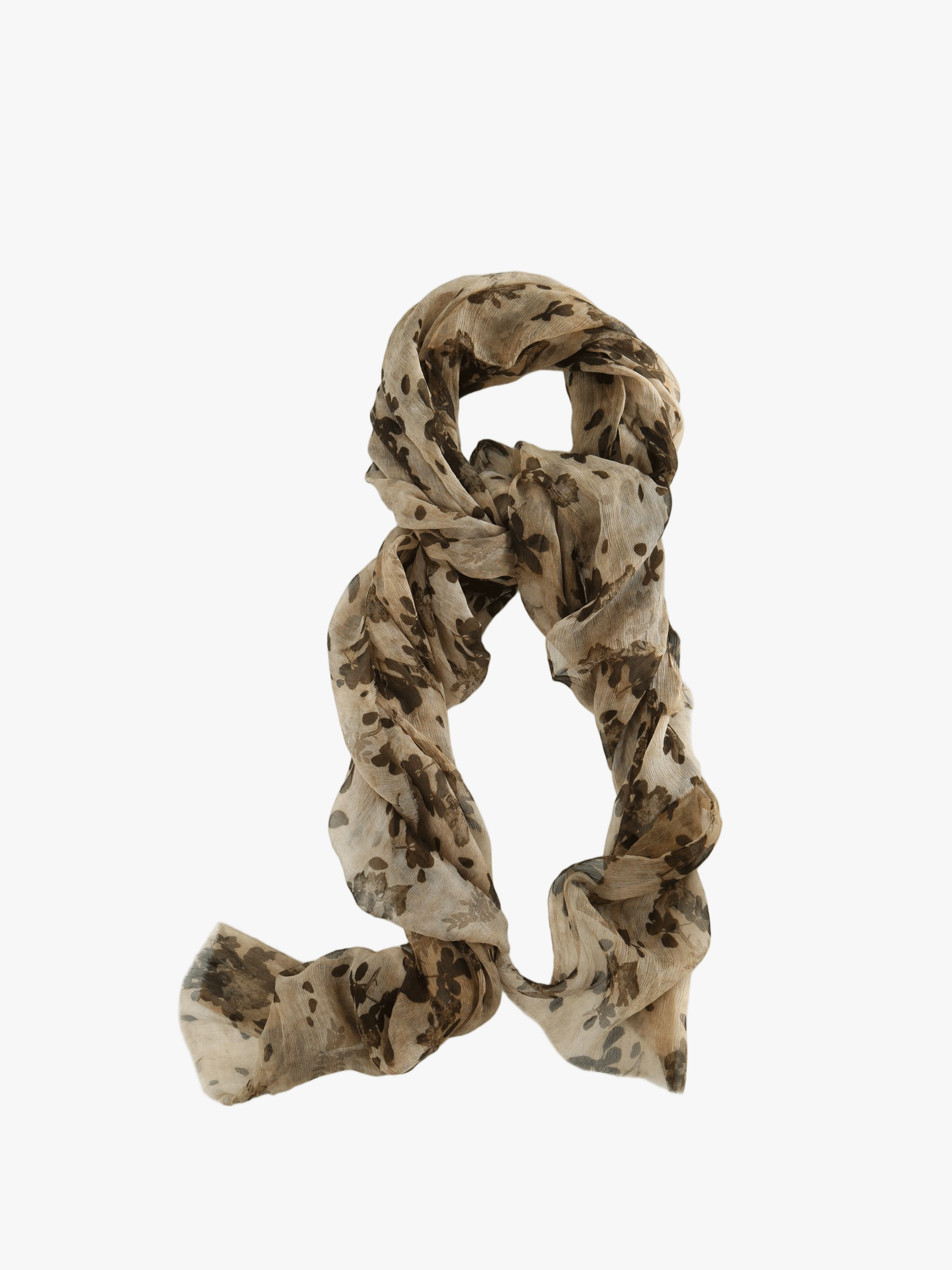 Tan scarf, front view