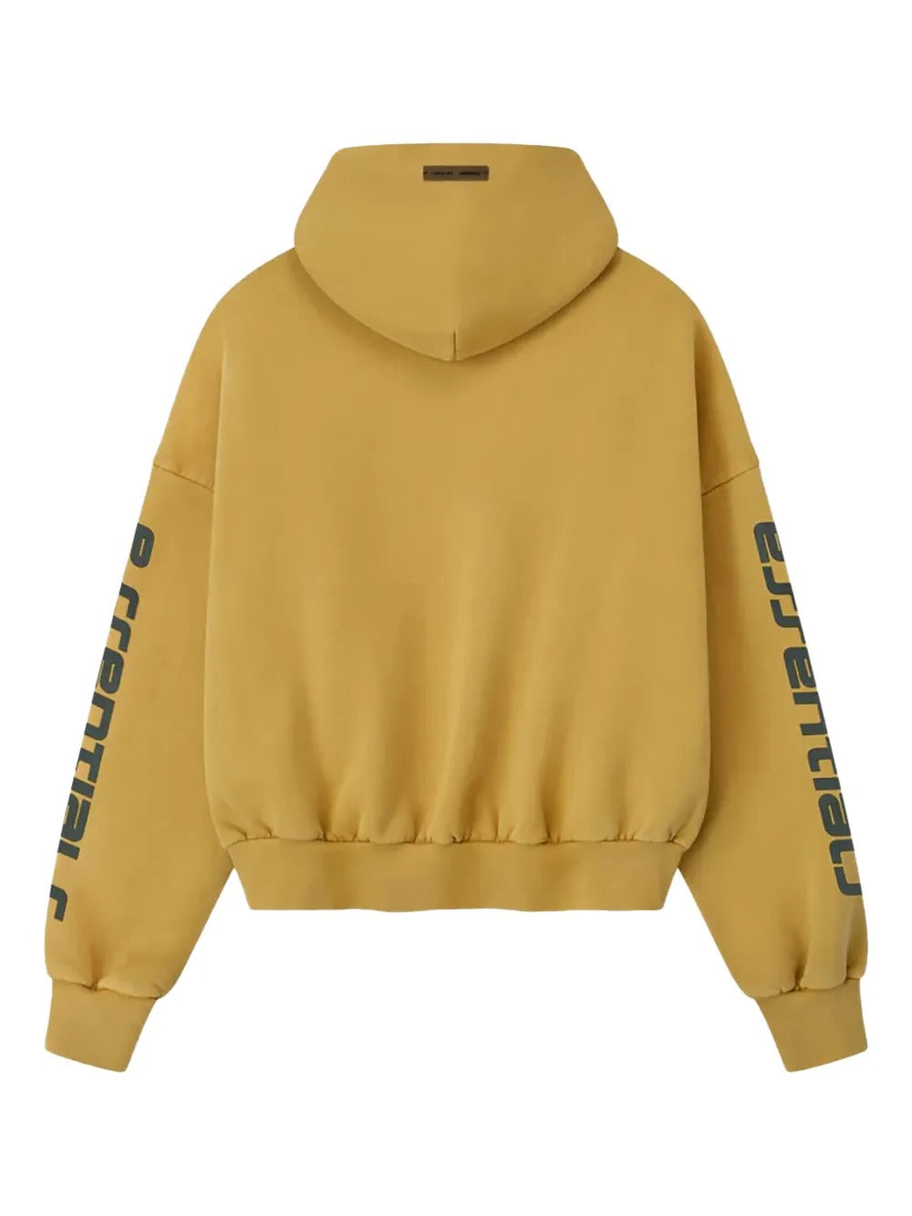Yellow hoodie, back view