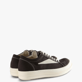 Brown shoes, back view