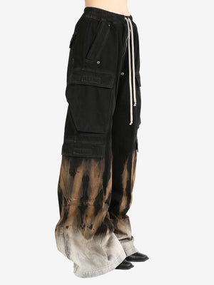 RICK OWENS DRKSHDW - Women Double Cargo Jumbo  Belas Pantaloni In Denim