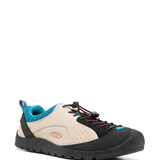 Tan sneakers, side view