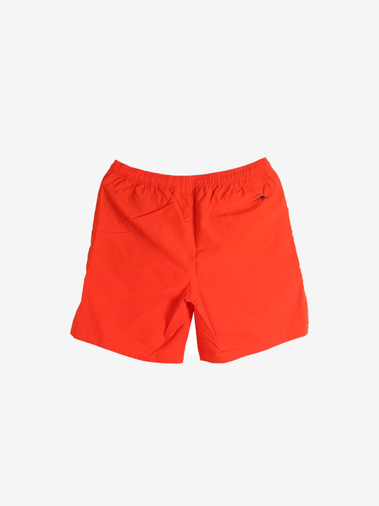 Red short, back view