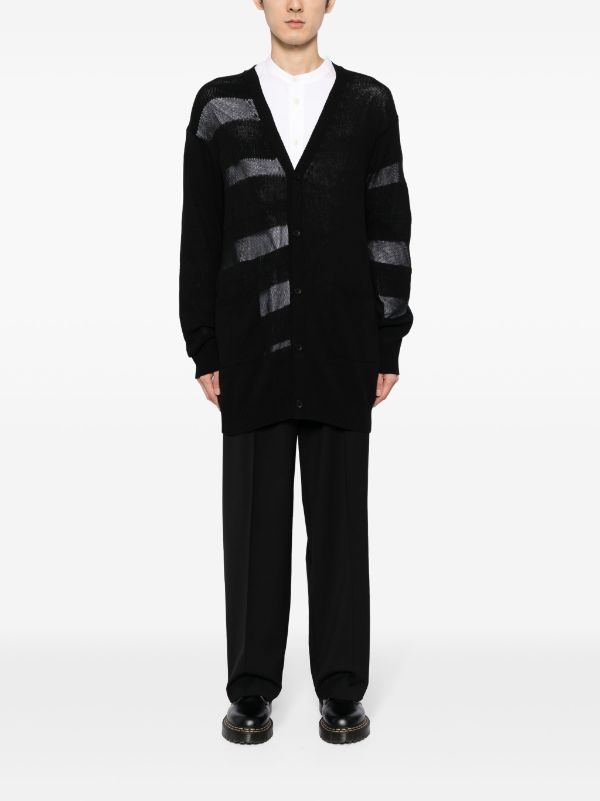 YOHJI YAMAMOTO POUR HOMME - Men Border Cardigan