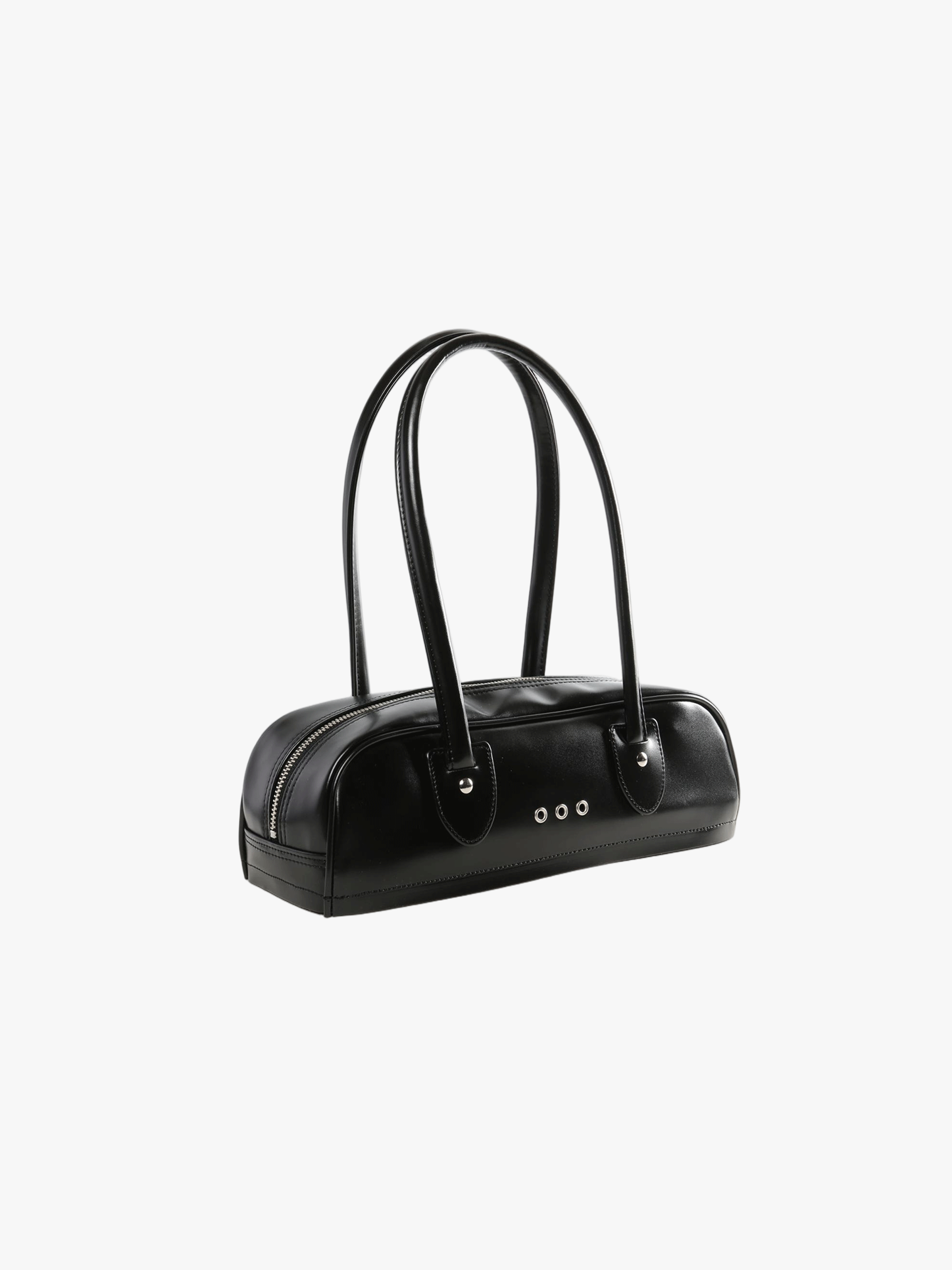 Black handbag,side view