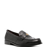 Black loafers, side view