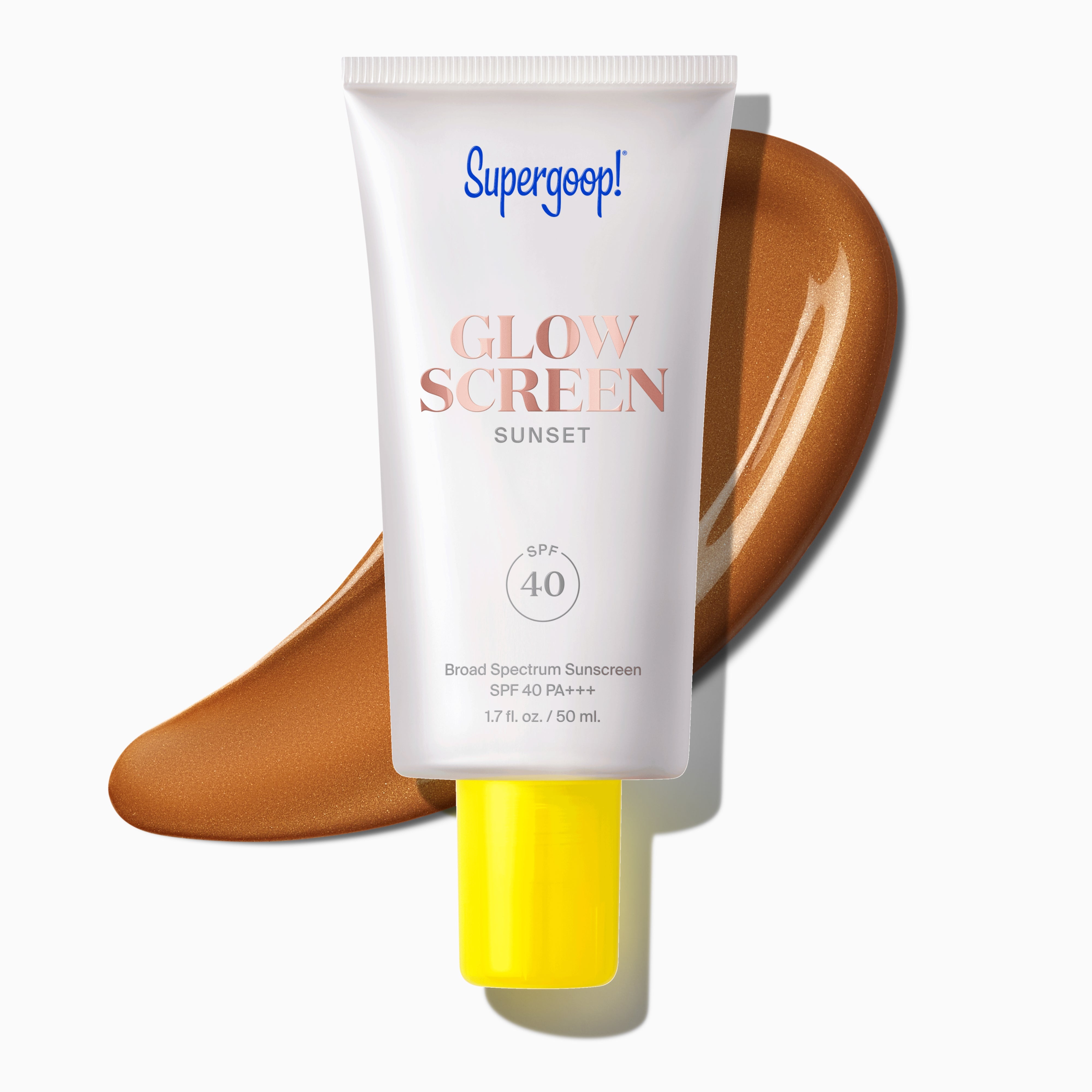 White sunscreen, front view