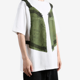 White t-shirt, full body view