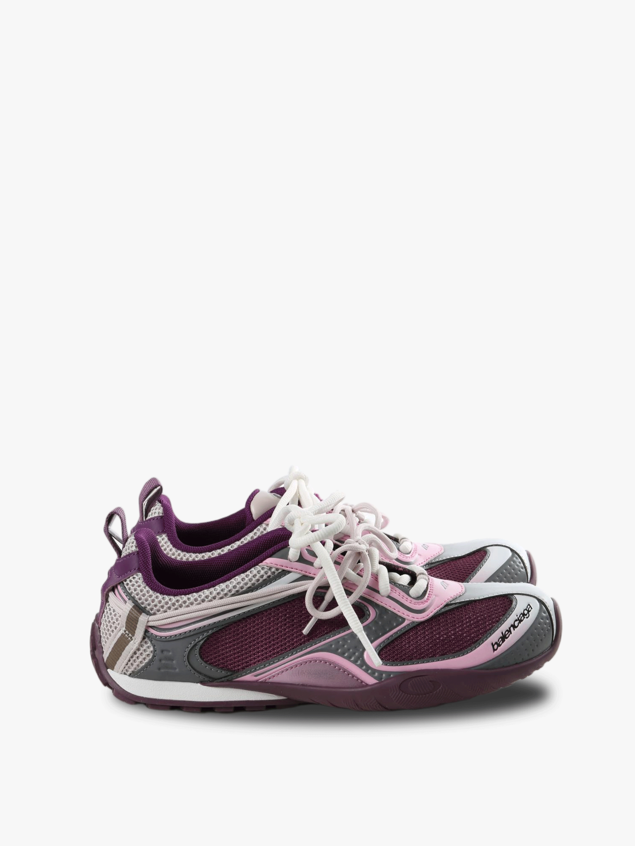 Burgundy sneakers, front view