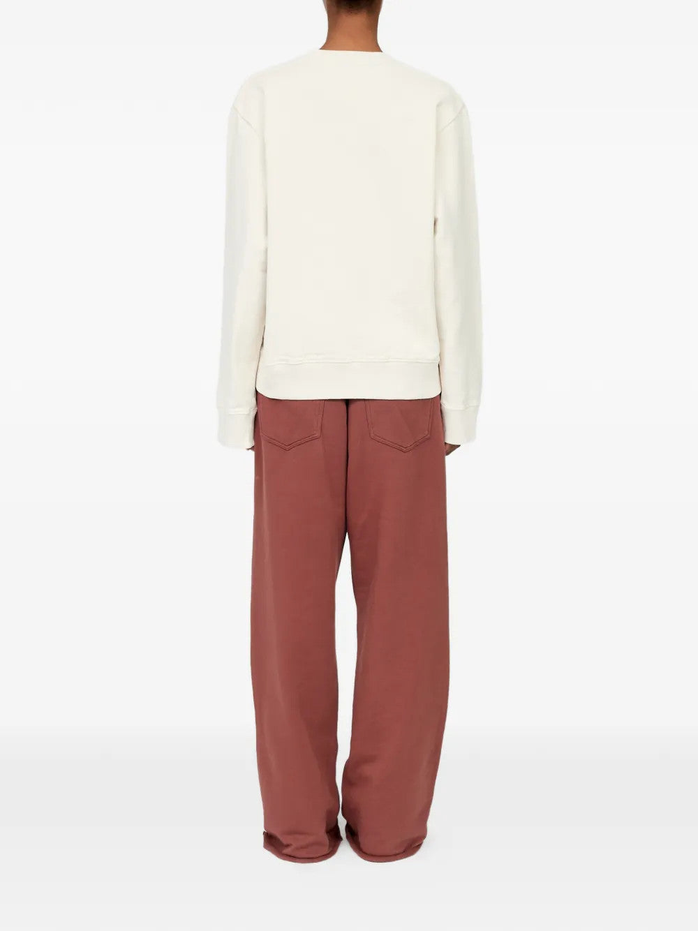 Tan knitwear, full body view
