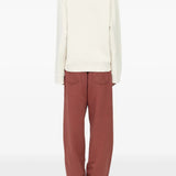 Tan knitwear, full body view