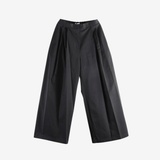 AMOMENTO - Women Two Tuck Wide Banding Pants