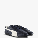 Navy shoes, front view