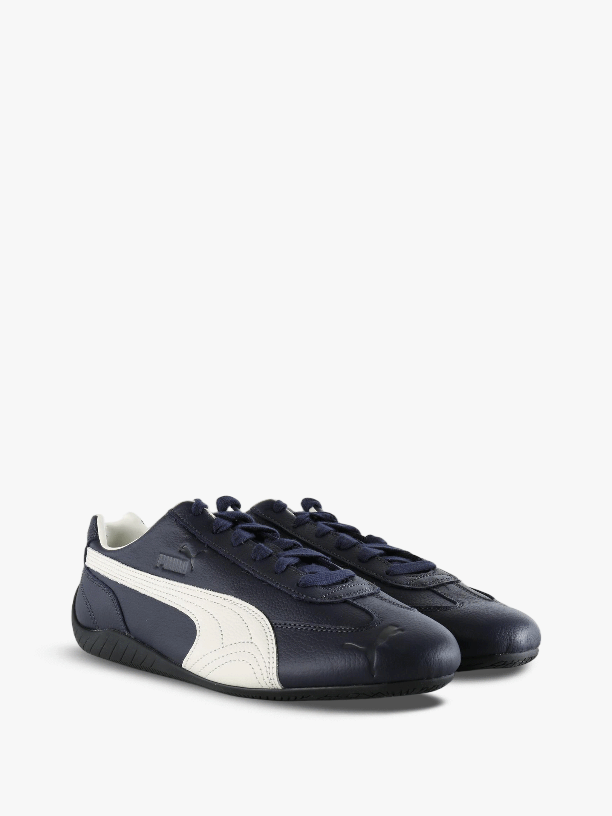 Navy shoes, front view