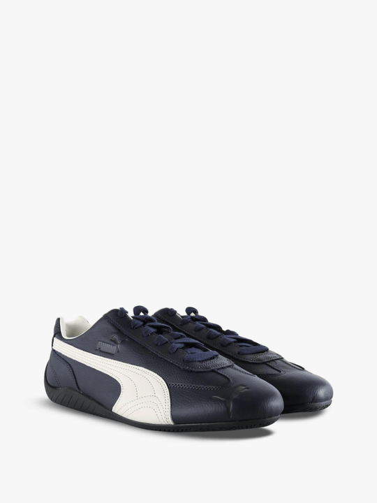 Navy shoes, front view
