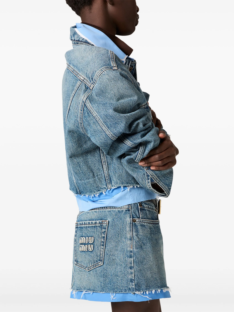 MiuMiu*Denim blouson jacket ショートデニムジャケット*送込 MiuMiu*Denim blouson jacket ショートデニムジャケット*送込