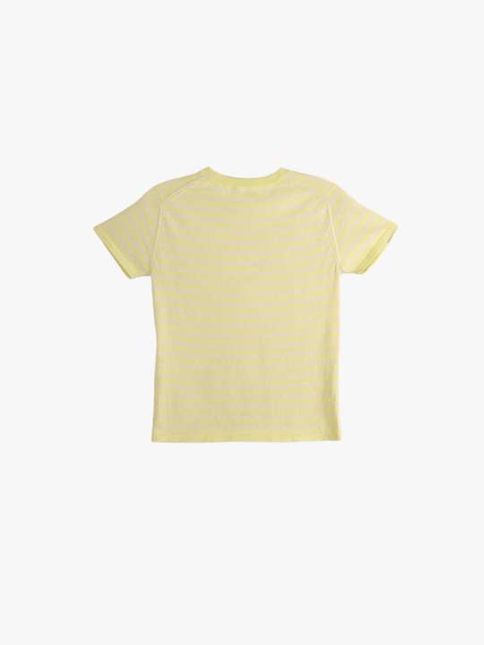 Yellow t-shirt, back view