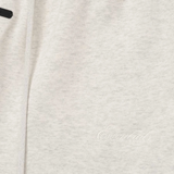 Close up of white shorts, showing texture of the Cotton and Polyester fabric