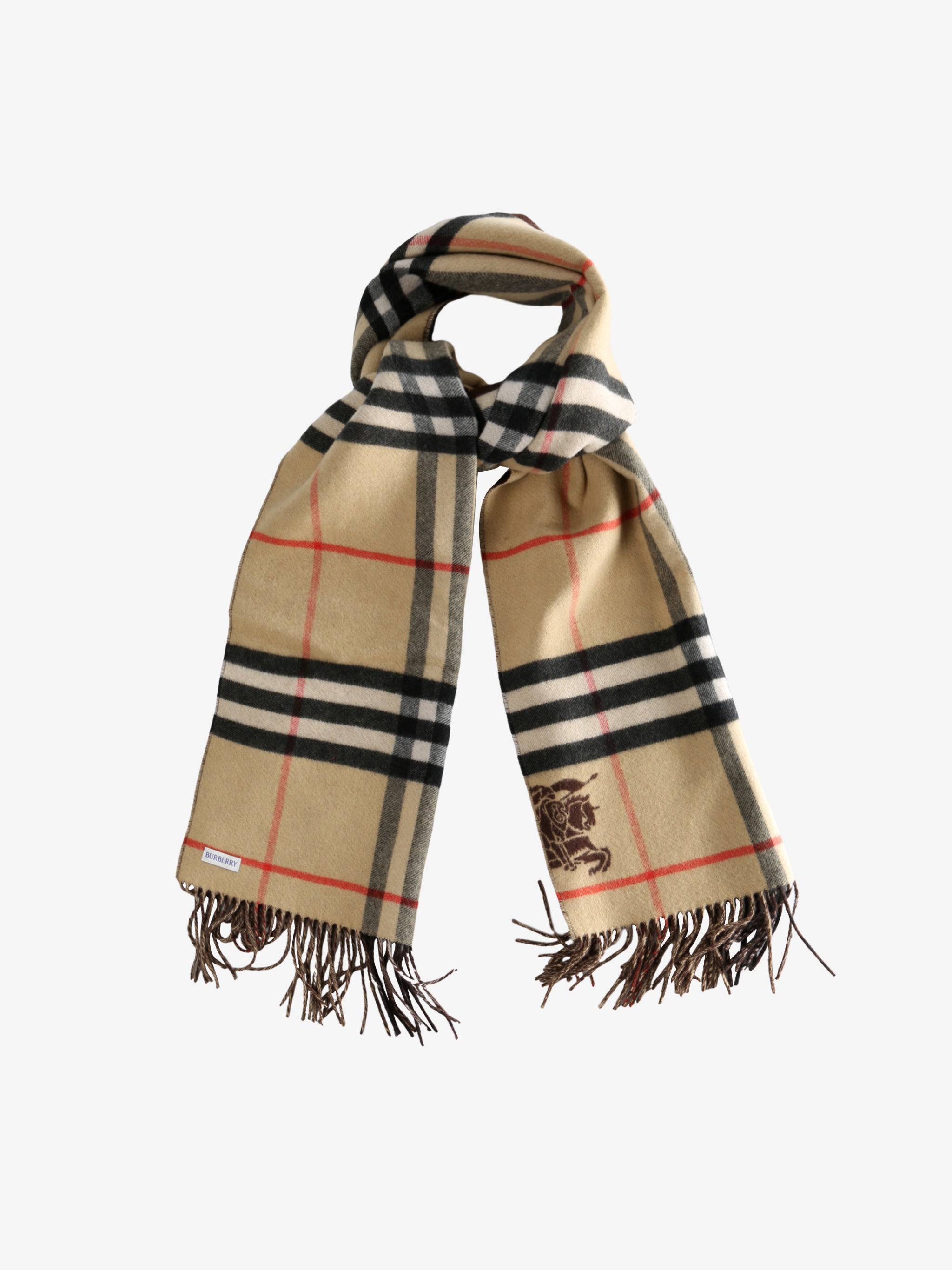 Tan scarf, front view