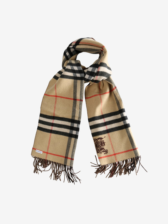 Tan scarf, front view