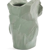 Blue owl vase light, back view