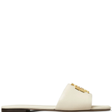 white loafers-mules,front view