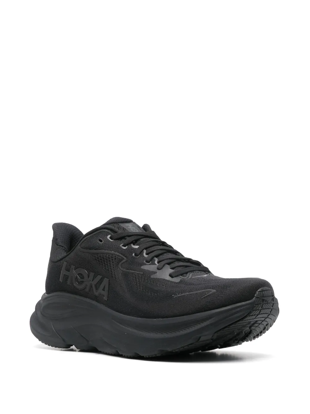 Black sneakers, side view