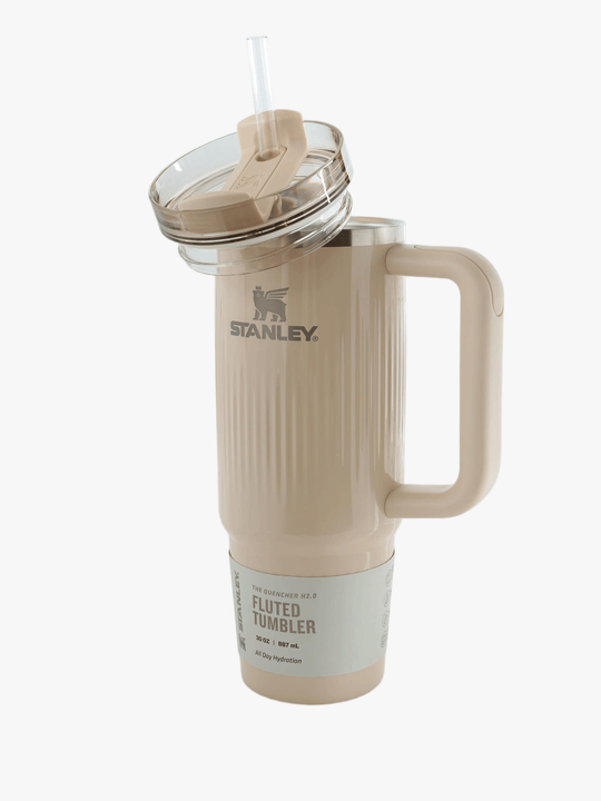 Tan product, front view