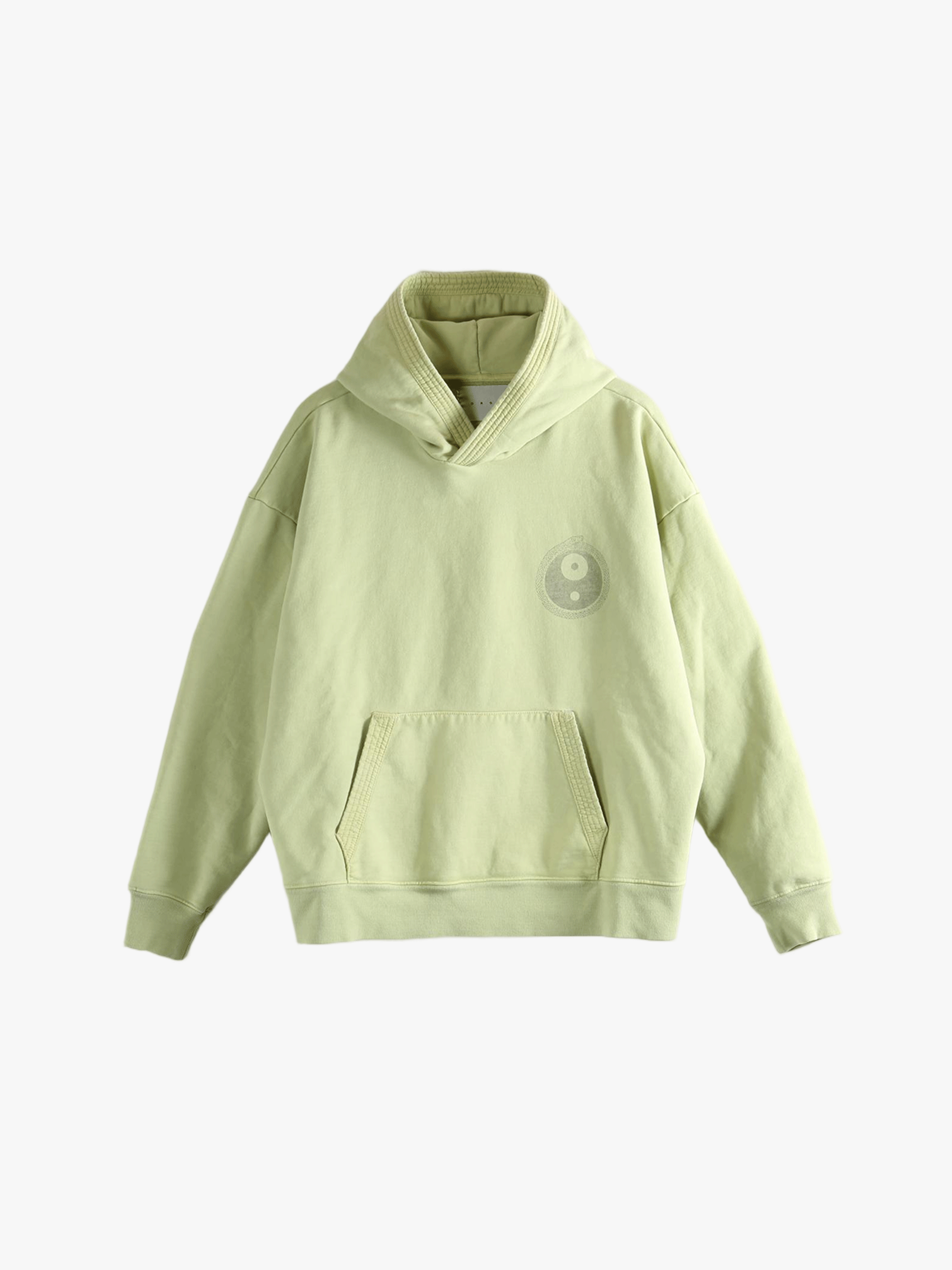 Green hoodie, front view