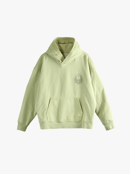 Green hoodie, front view