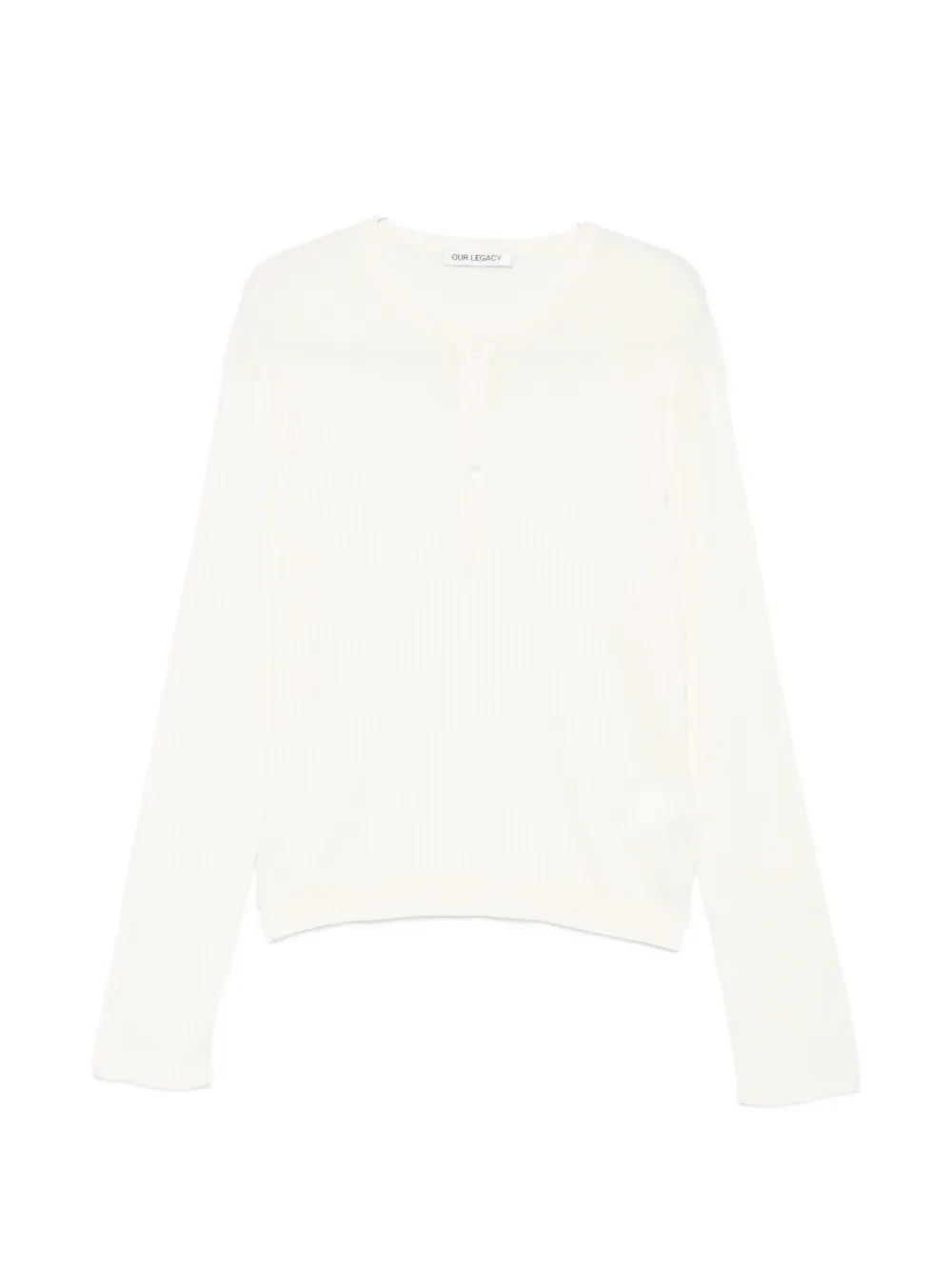 White knitwear, front view