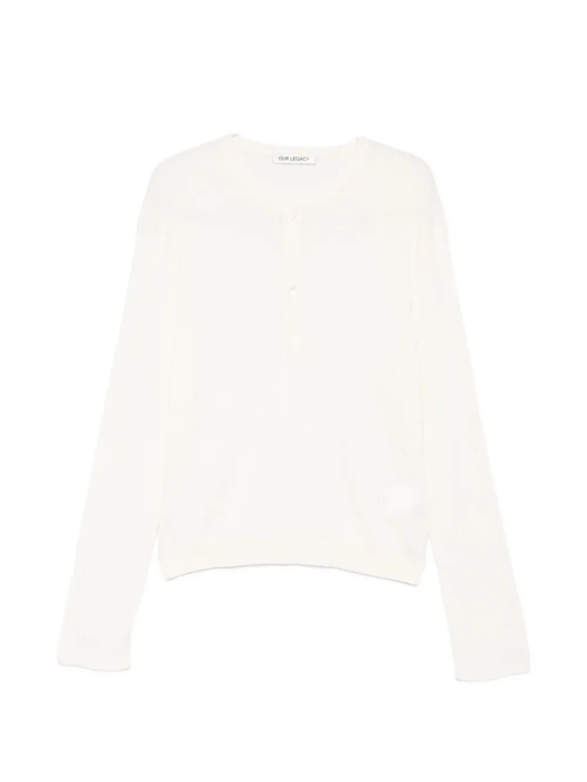 White knitwear, front view