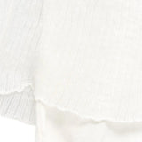 Close up of White top, showing texture of the 100% cotton fabric