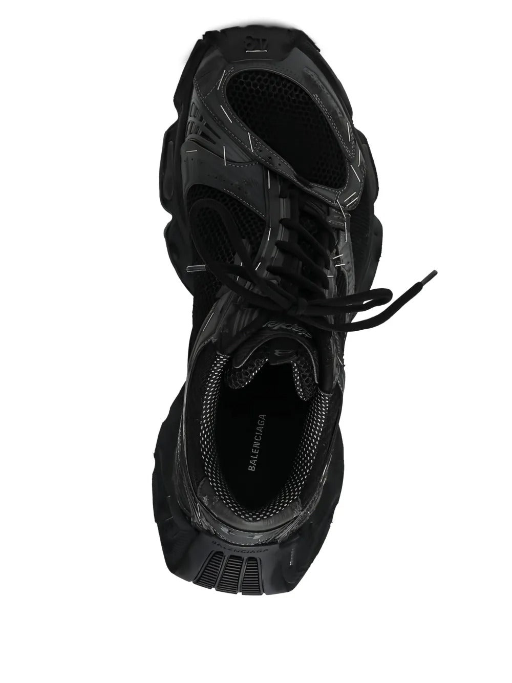 Black sneakers, top view