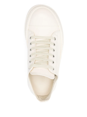 RICK OWENS - Women Leather Mega Bumper Low Sneakers