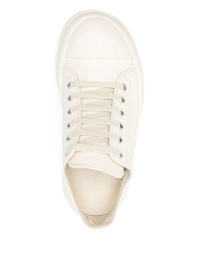 RICK OWENS - Women Leather Mega Bumper Low Sneakers