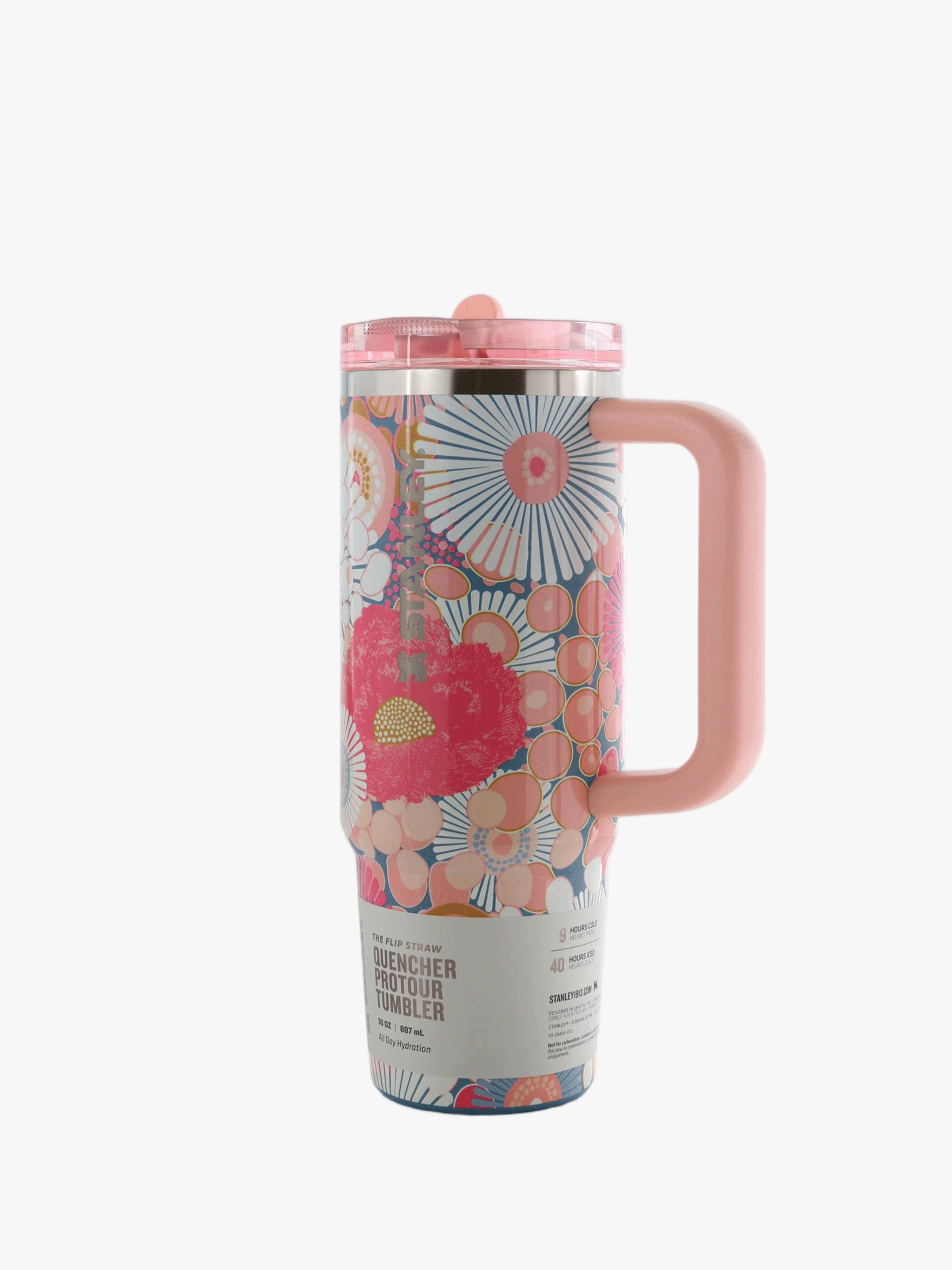 Pink product, front view