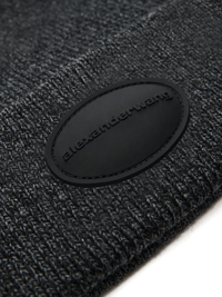 ALEXANDER WANG - Women Ribbed Beanie With Domed Logo Patch